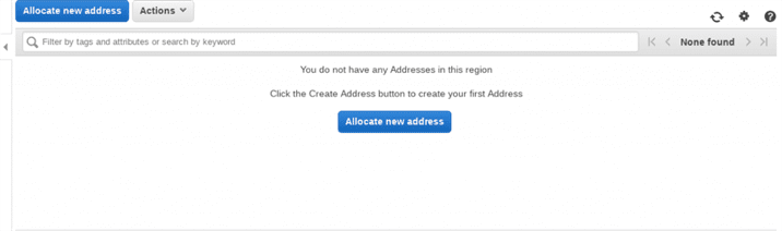 Allocate New Address Panel